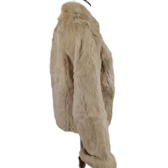 Vintage Cream Real Rabbit Fur Jacket | 1970s | Made in Korea - Picture 4 of 5